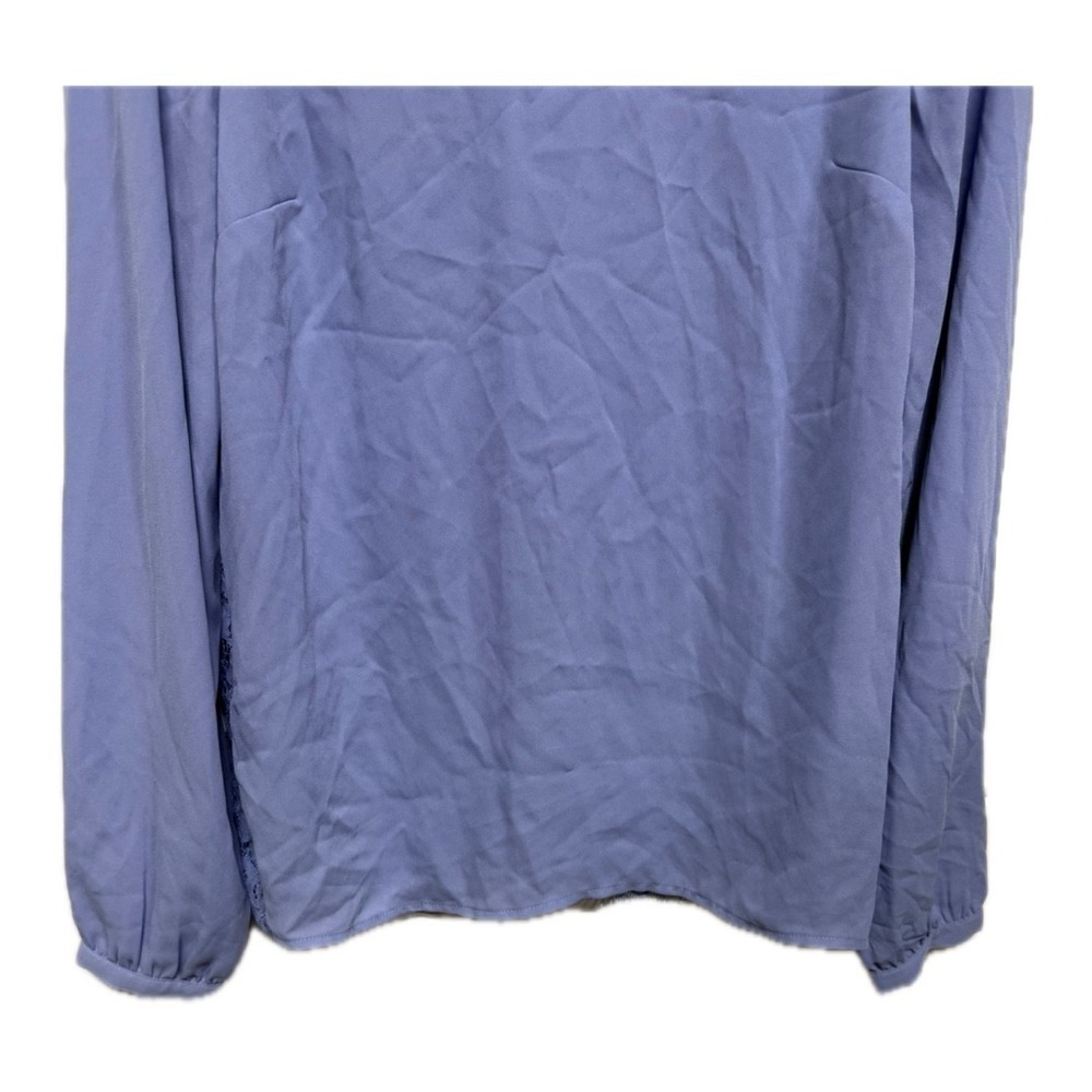 The Limited Periwinkle Lace Back Blouse Long Sleeve Sheer Size XS - Picture 3 of 7